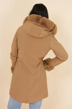 New HippieChic Parka à Capuche avec Fourrure