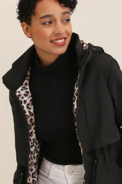 Shop HippieChic Parka Imperméable Rembourré Léopard