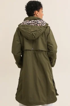 Shop HippieChic Parka Imperméable Rembourré Léopard