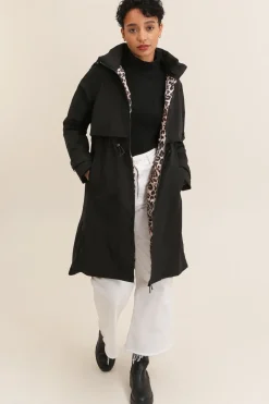 Shop HippieChic Parka Imperméable Rembourré Léopard