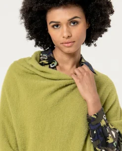 New HippieChic Poncho Tricot Fourrure Noir