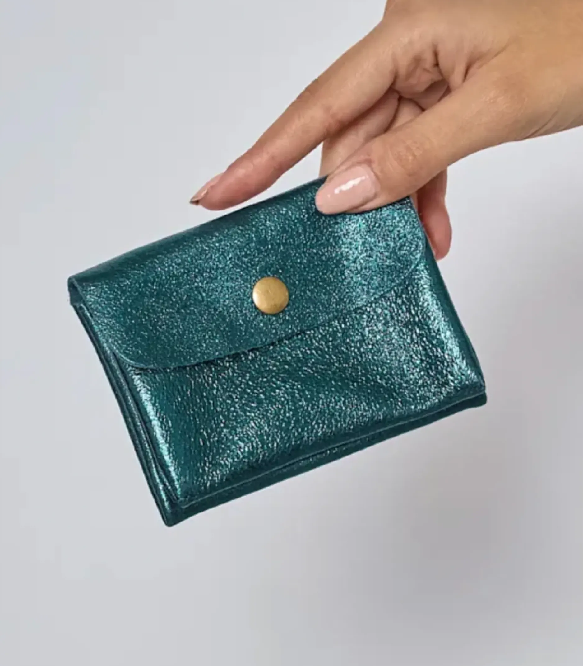 Online HippieChic Porte Monnaie Brillant Cuir Noir