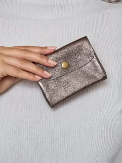 Online HippieChic Porte Monnaie Brillant Cuir Noir