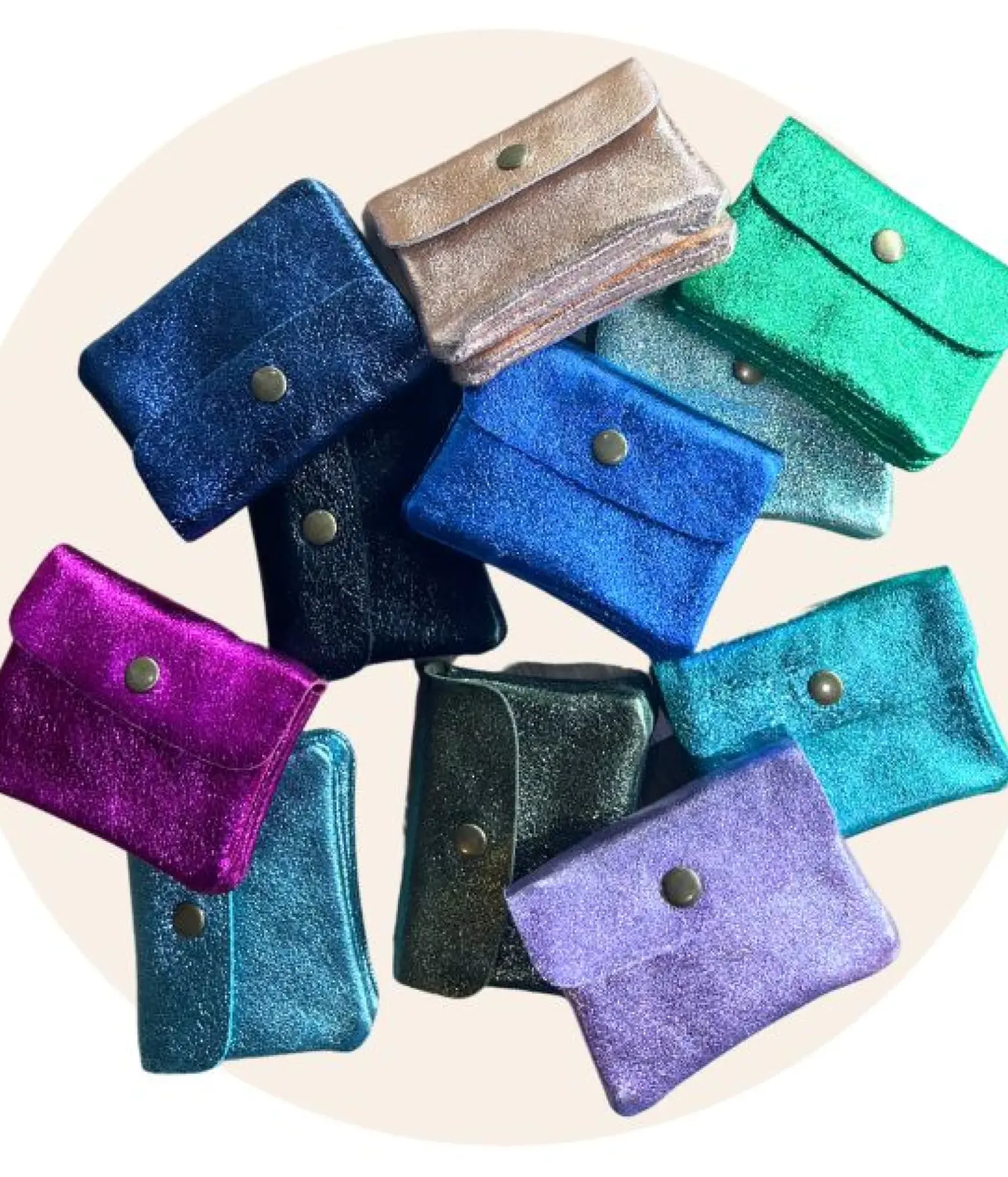 Online HippieChic Porte Monnaie Brillant Cuir Noir