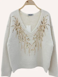 Hot HippieChic Pull à Motif Sequins