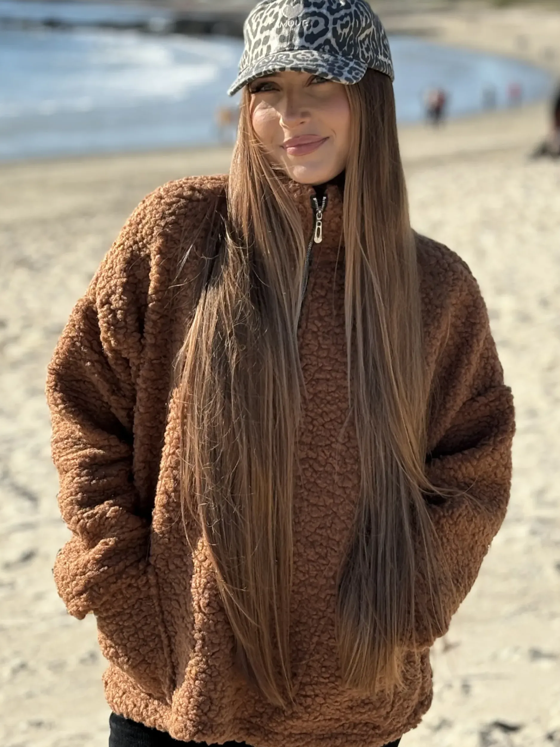 Fashion HippieChic Pull Bouclette Col Camionneur