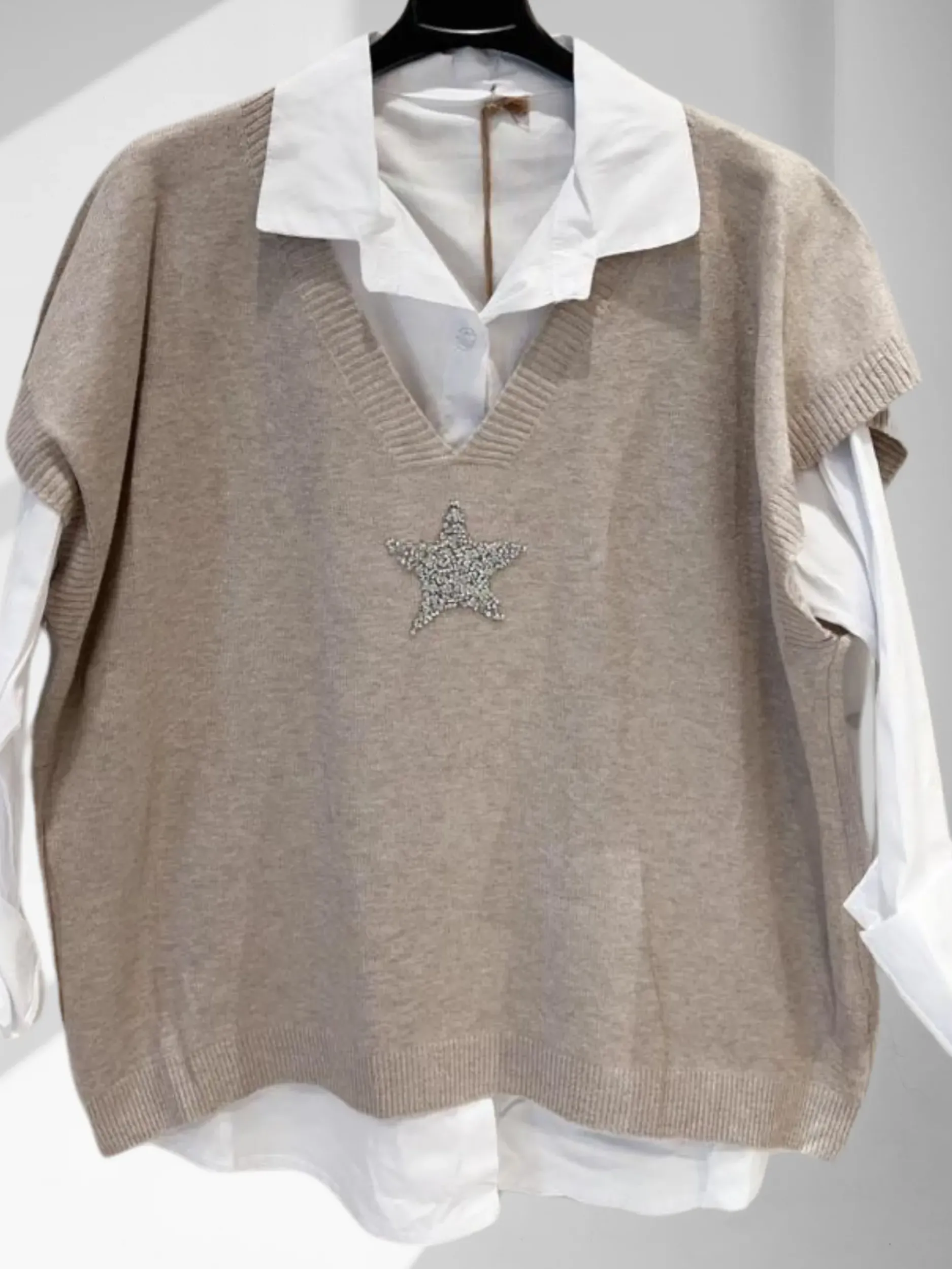 Cheap HippieChic Pull Chemise sans Manches Star