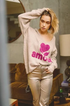 Outlet HippieChic Pull Chiné Amour