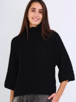 Hot HippieChic Pull Col Cheminée Elina