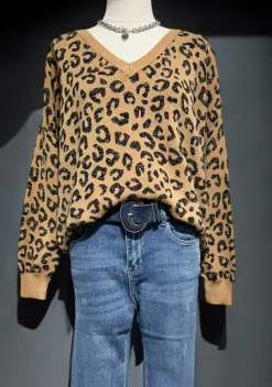 Clearance HippieChic Pull Léopard Lurex