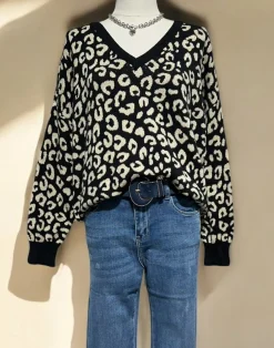 Clearance HippieChic Pull Léopard Lurex