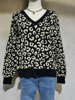 Clearance HippieChic Pull Léopard Lurex
