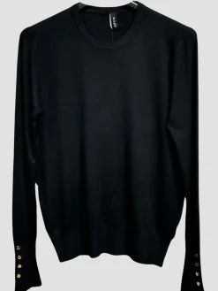 Best Sale HippieChic Pull Manches Boutons Noir