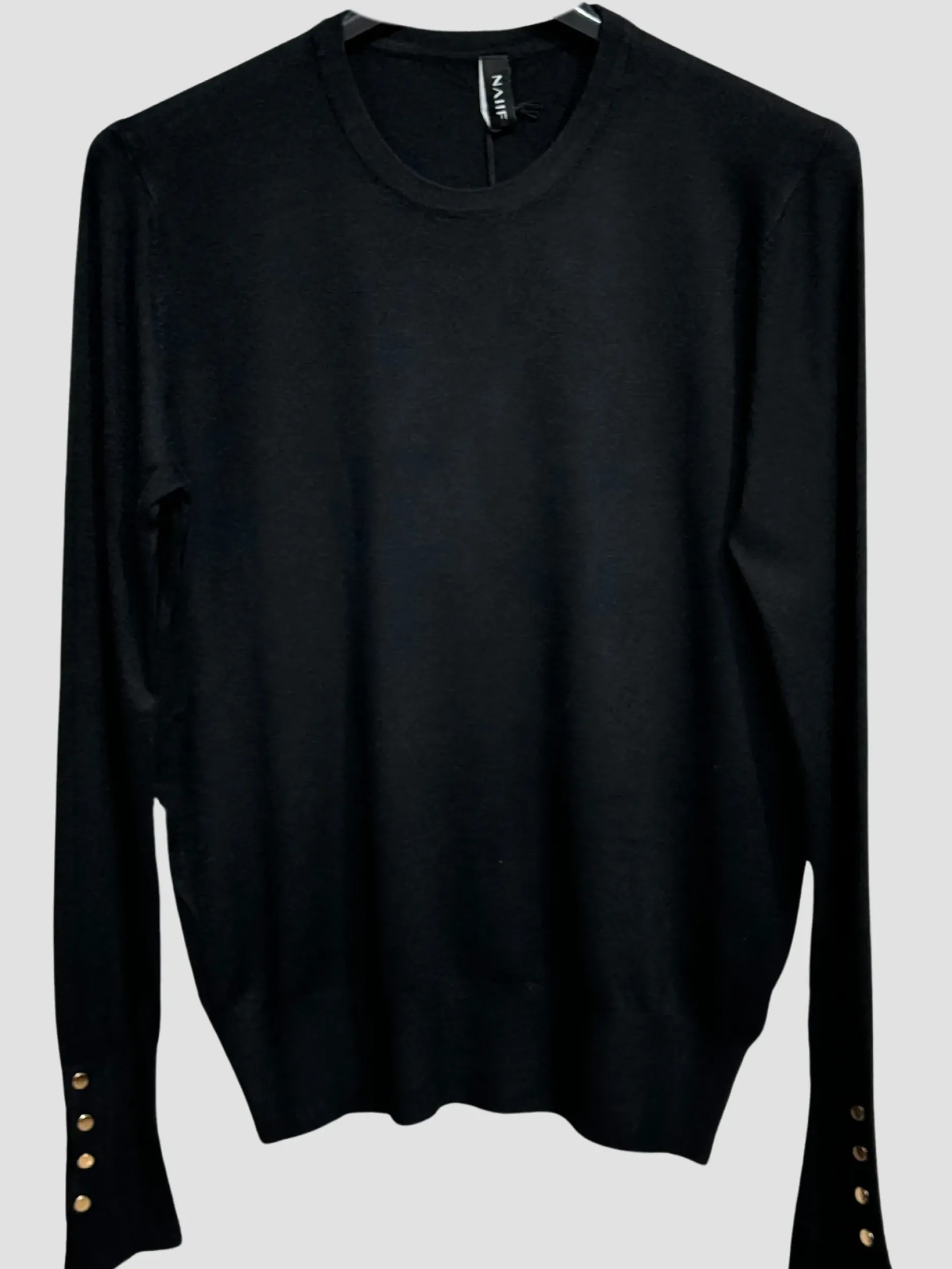 Best Sale HippieChic Pull Manches Boutons Noir