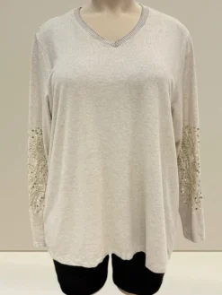 New HippieChic Pull Manches Brodées du 44 au 50