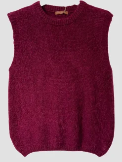 Cheap HippieChic Pull sans Manches Bords Côtelé