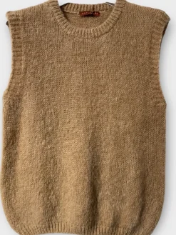 Cheap HippieChic Pull sans Manches Bords Côtelé