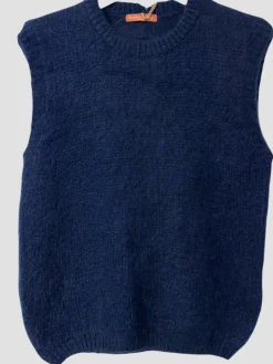 Cheap HippieChic Pull sans Manches Bords Côtelé