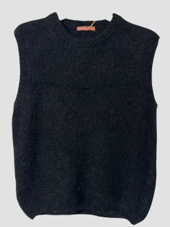 Cheap HippieChic Pull sans Manches Bords Côtelé