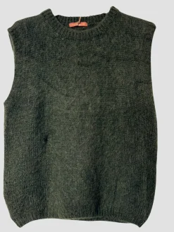 Cheap HippieChic Pull sans Manches Bords Côtelé