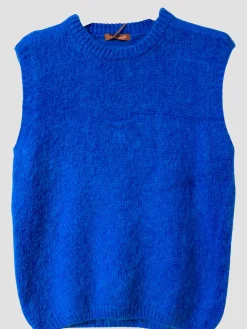 Cheap HippieChic Pull sans Manches Bords Côtelé