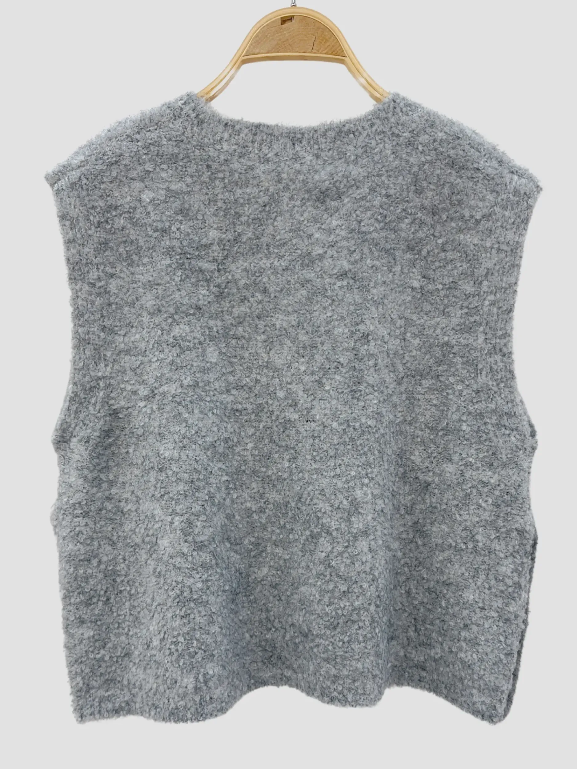 Hot HippieChic Pull sans Manches Boutons Doré