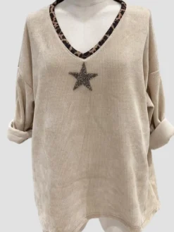 Flash Sale HippieChic Pull Velours Star du 42 au 48