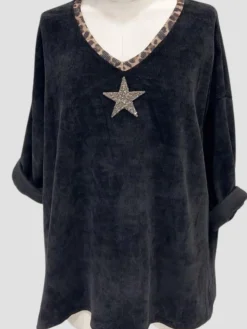 Flash Sale HippieChic Pull Velours Star du 42 au 48