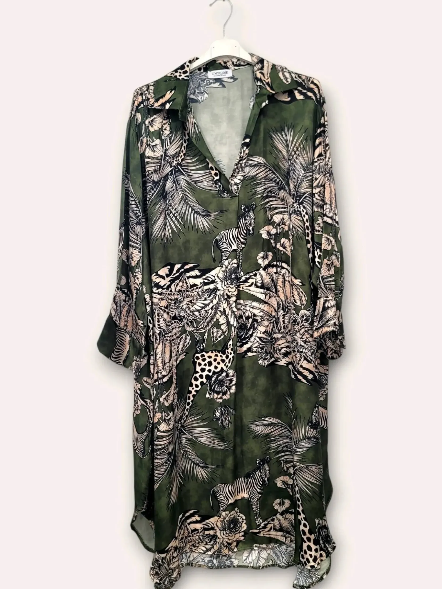 Sale HippieChic Robe en Soie Animal Zèbre