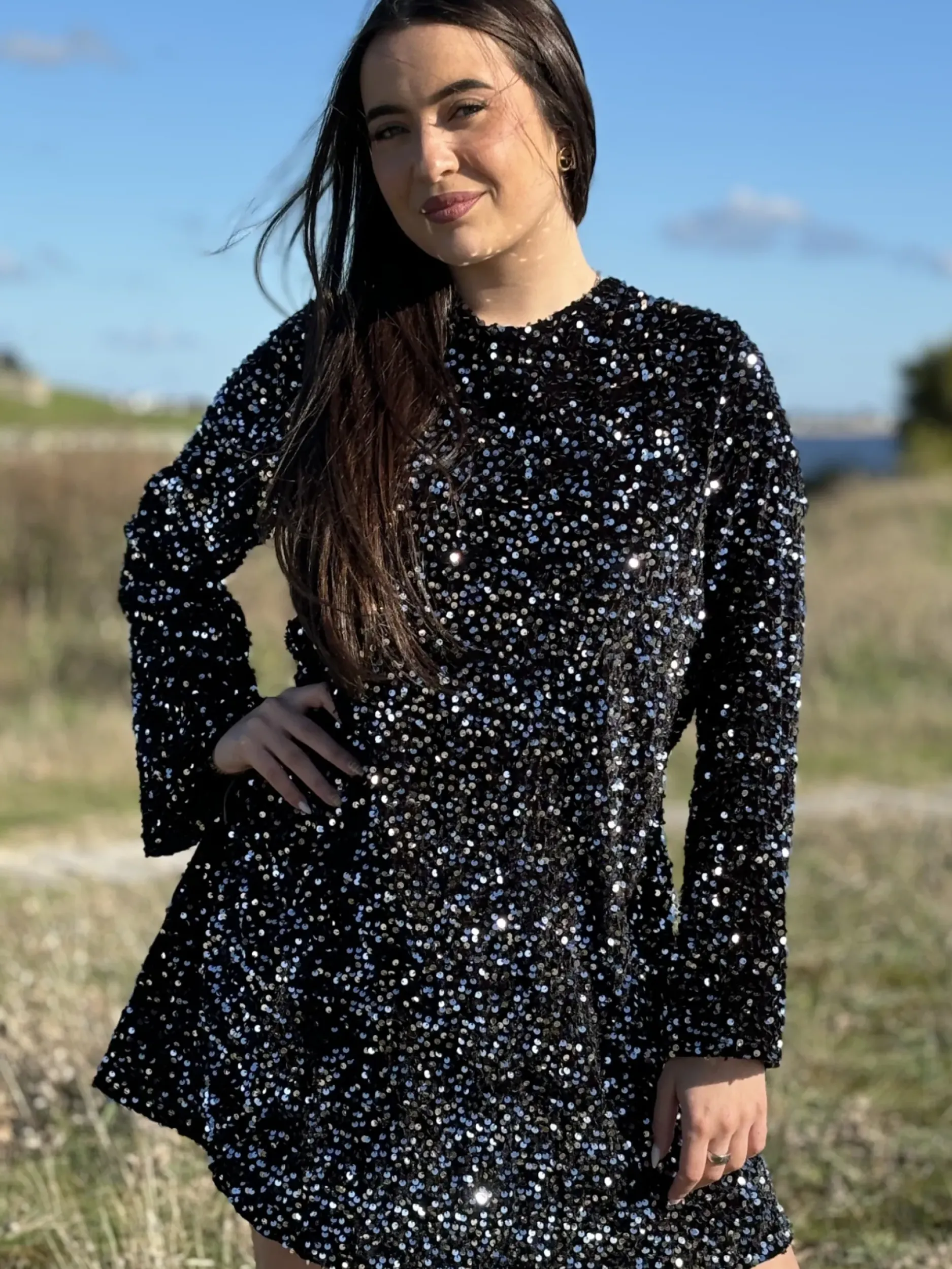 Clearance HippieChic Robe Sequins Noeud