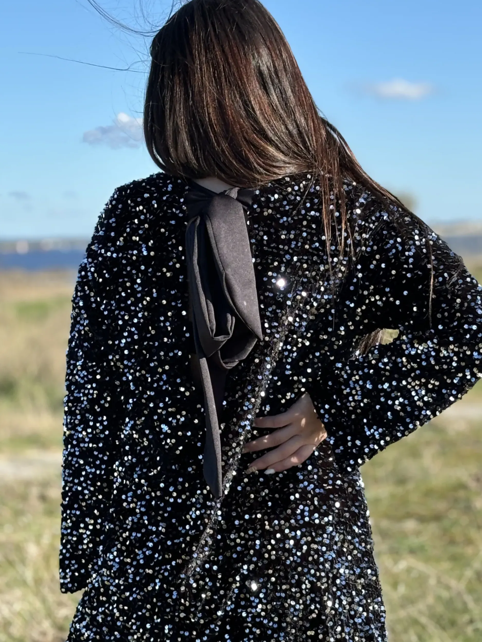 Clearance HippieChic Robe Sequins Noeud