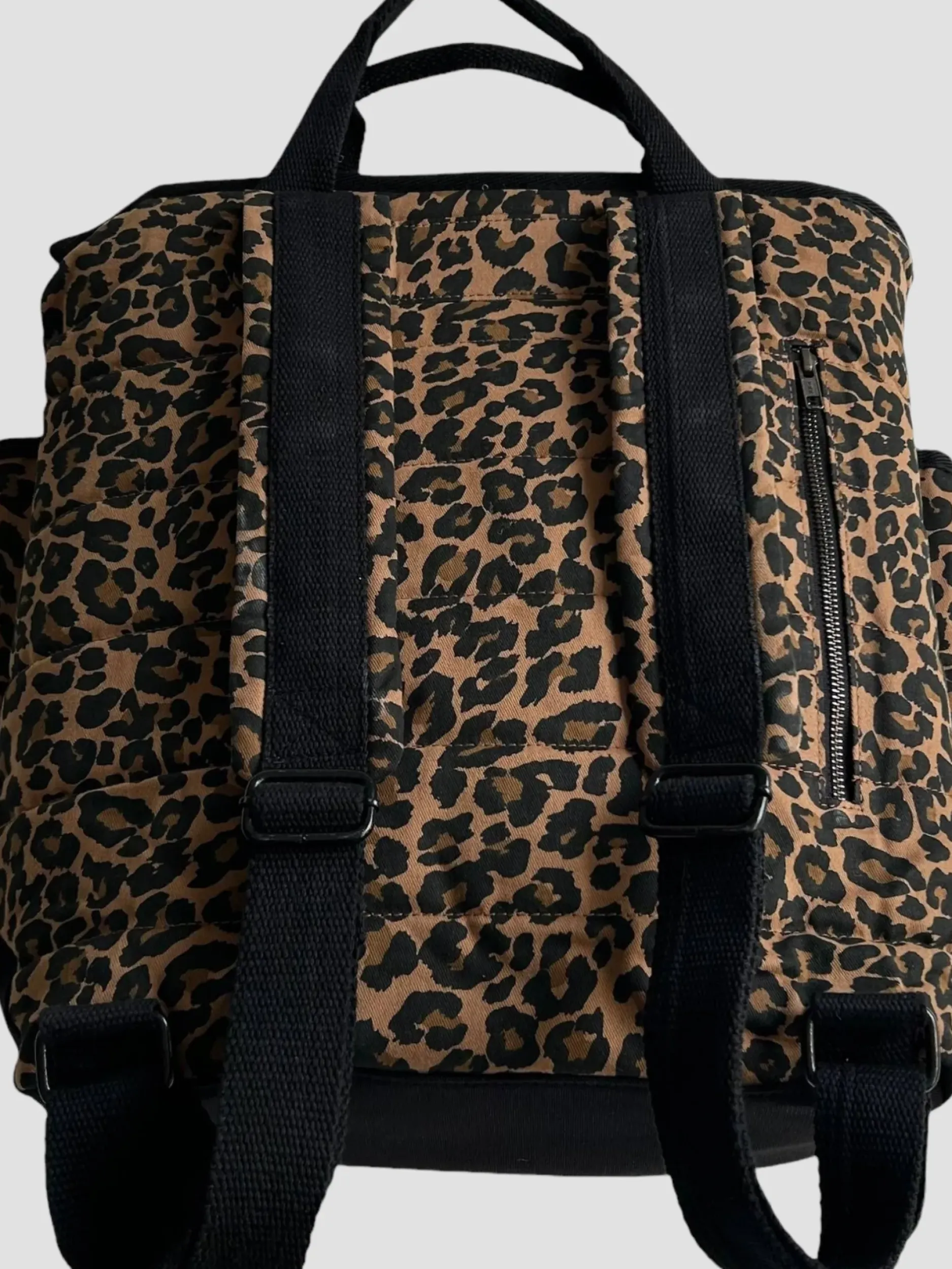 Sale HippieChic Sac à dos à imprimé léopard - marron foncé