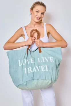 Cheap HippieChic Sac de Voyage "Love Live Travel" Kaki