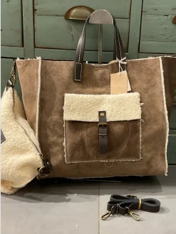 Store HippieChic Sac en Cuir Bouclette