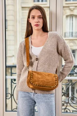 Best Sale HippieChic Sac en Cuir Suédé Camel