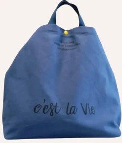 Clearance HippieChic Sac en Toile "C'est la Vie" Beige
