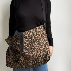 Best Sale HippieChic Sac fourre-tout marron à imprimé léopard - grand