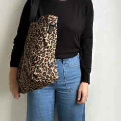 Best Sale HippieChic Sac fourre-tout marron à imprimé léopard - grand