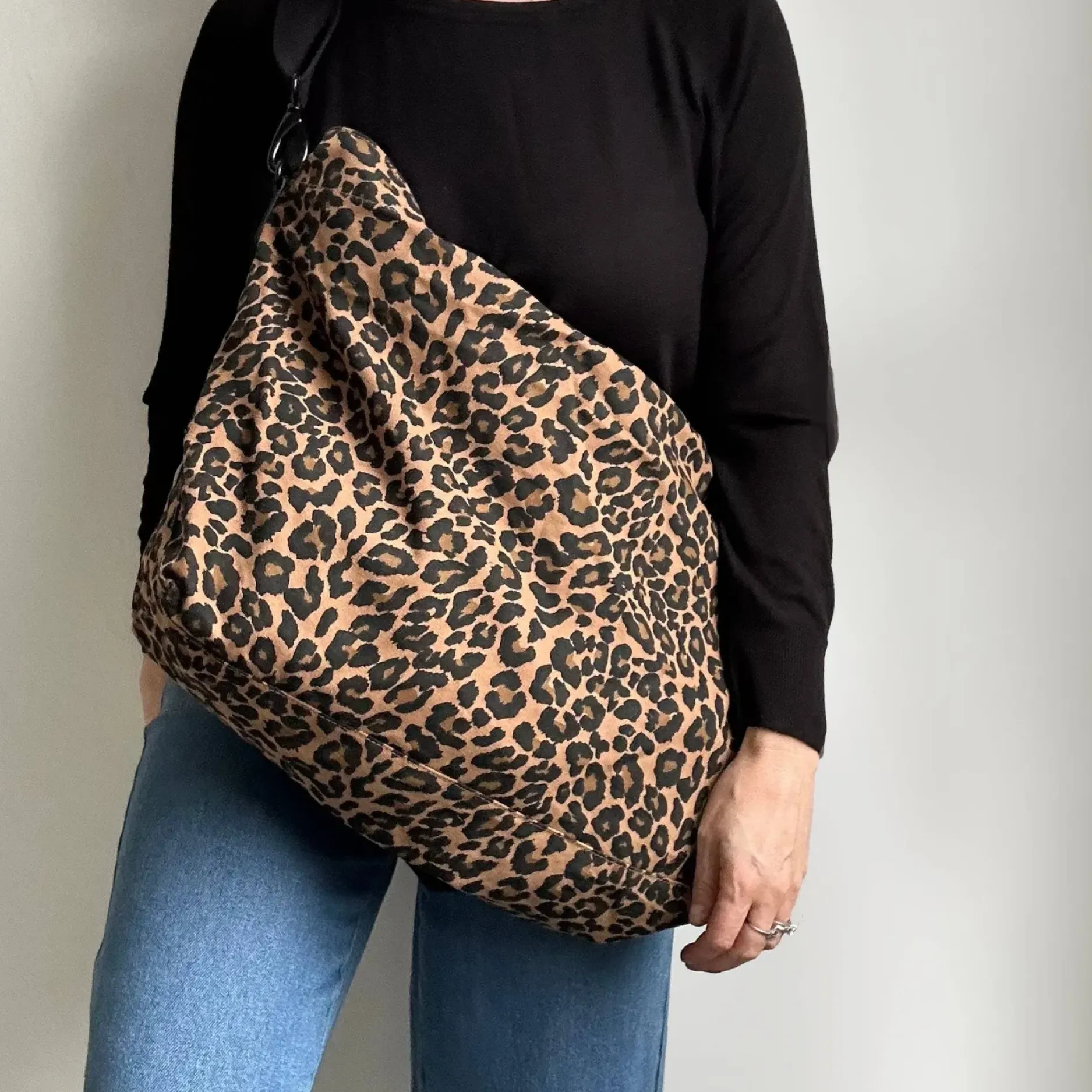 Best Sale HippieChic Sac fourre-tout marron à imprimé léopard - grand