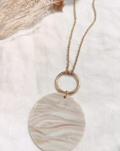 Hot HippieChic Sautoir Pastille Résine