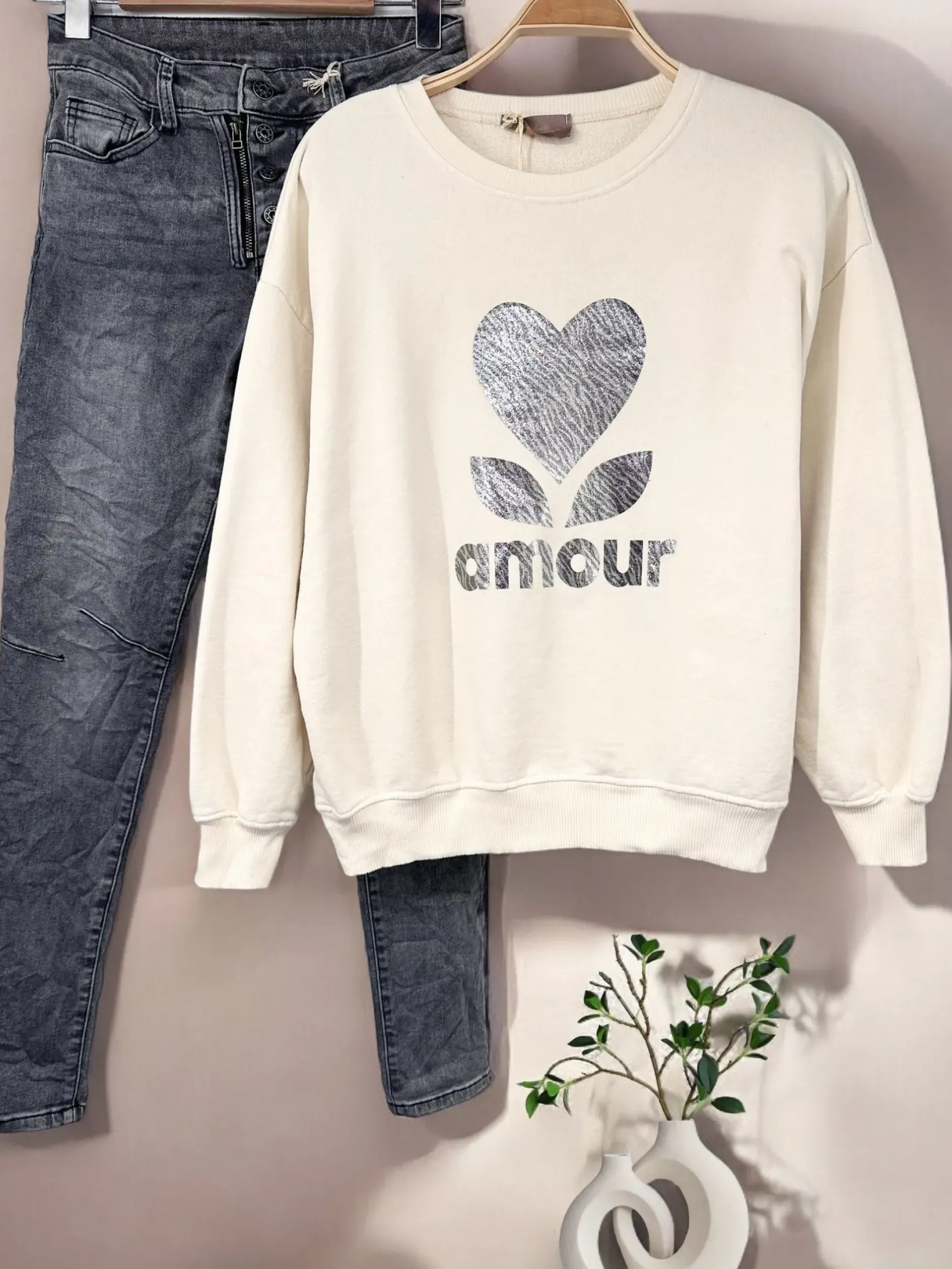Outlet HippieChic Sweat amour zebra