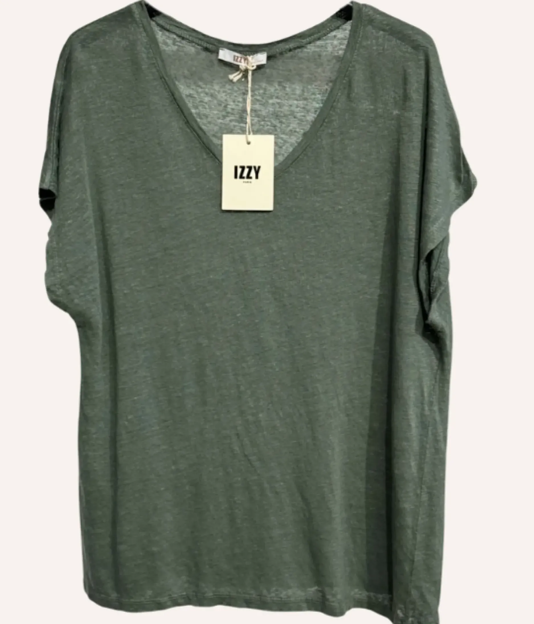 Discount HippieChic Tee-shirt 100% Lin BleuRoi