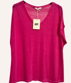 Discount HippieChic Tee-shirt 100% Lin BleuRoi