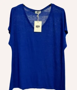 Discount HippieChic Tee-shirt 100% Lin BleuRoi