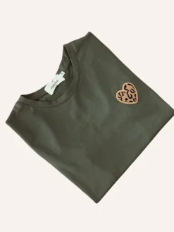 Outlet HippieChic Tee-shirt Brodé Coeur Léopard