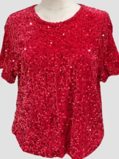 Outlet HippieChic Tee-shirt en Sequins Velours