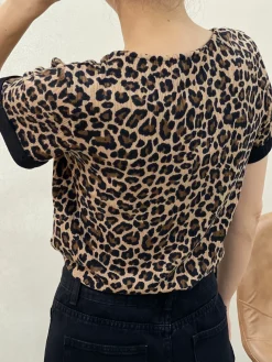 Online HippieChic Tee-shirt Léopard Revers