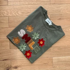 Cheap HippieChic Tee-shirt Smile Flowers