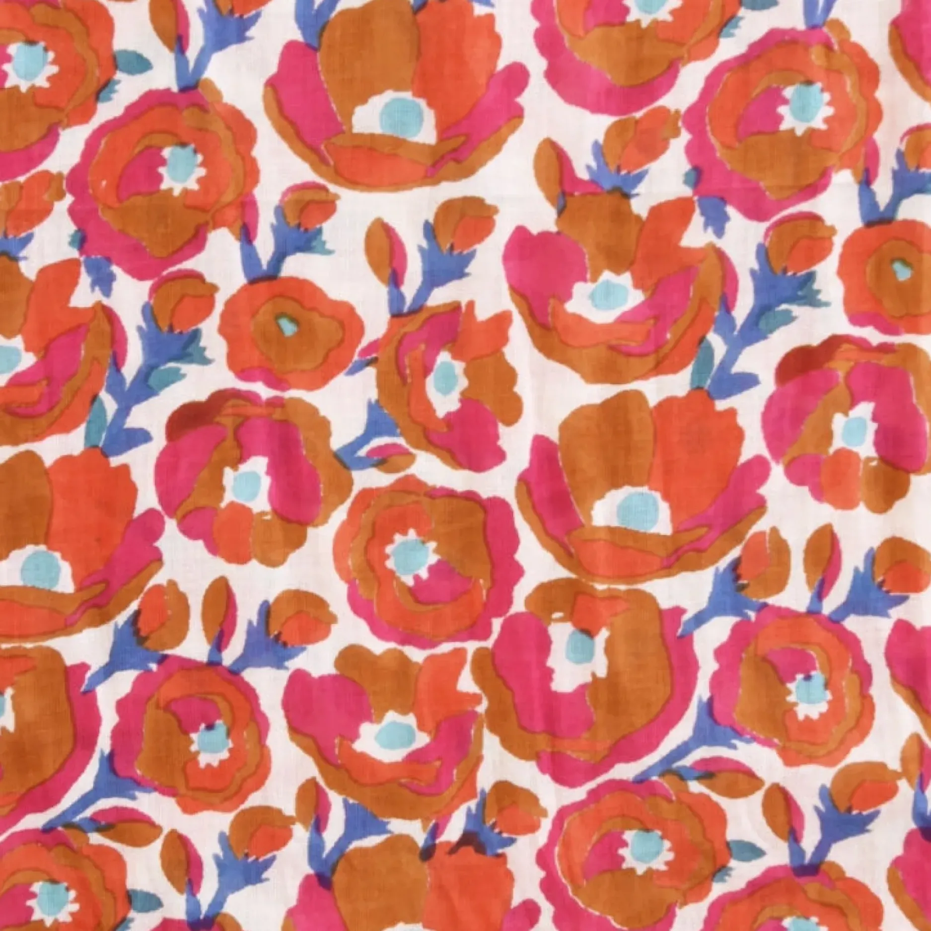 New HippieChic Étole Coquelicots OrangeClair