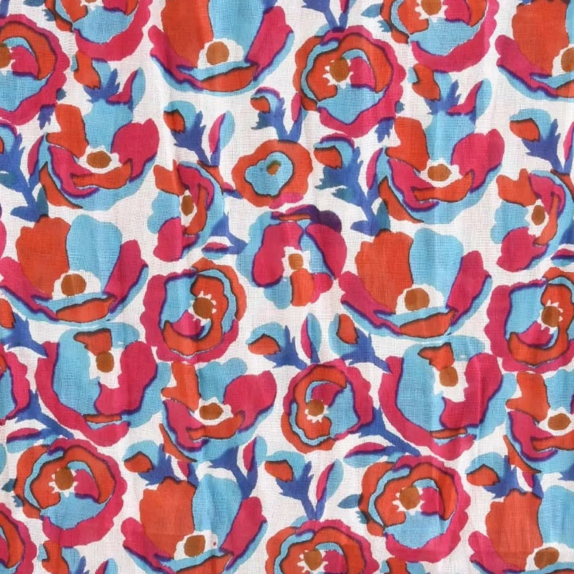 New HippieChic Étole Coquelicots OrangeClair